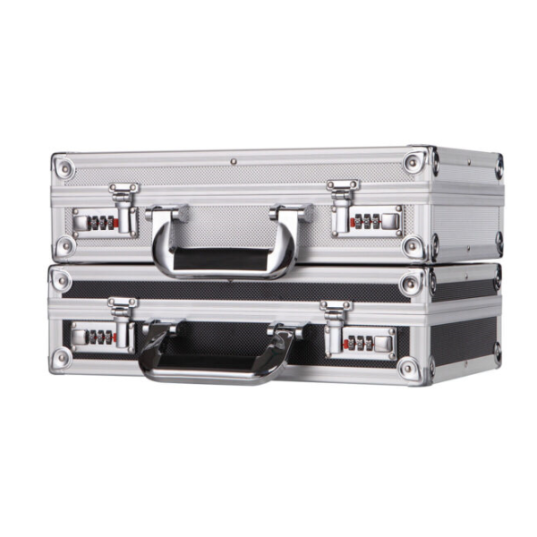 Aluminium-Hartschalenkoffer zum Selbermachen, vorgestanzter Schaumstoff, Business-Aktentasche, Heim-Aufbewahrungsbox