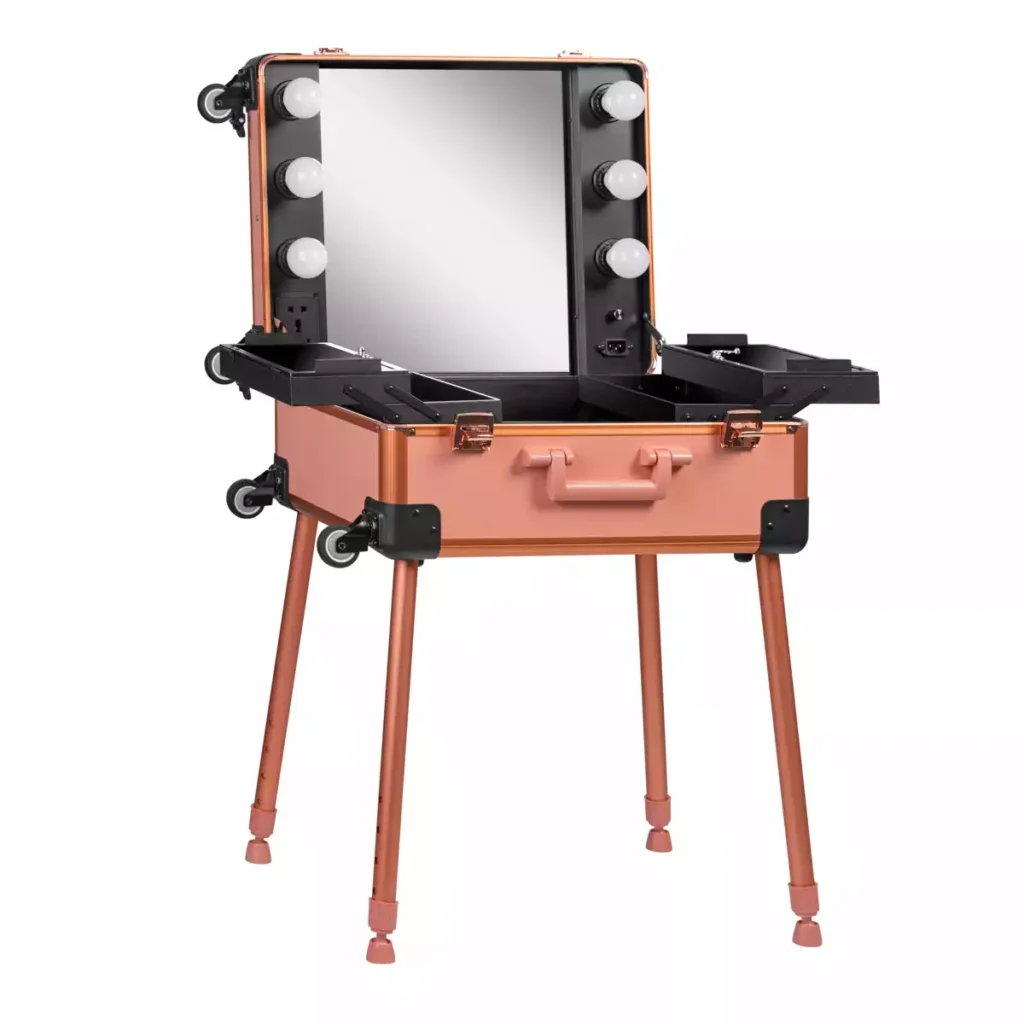 Reise-Make-up-Koffer mit beleuchtetem Spiegel SC-RM0003