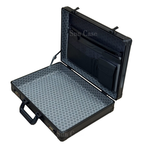 thumbnail image 2 of Black And Yellow Portable Tool Box With Secure Locks, Isolated On White Background. Organized 2 of 13