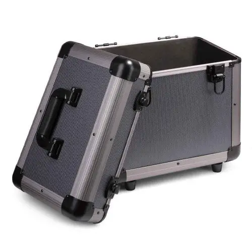 Étui pour disque vinyle noir, boîtier en aluminium pour LP 70x12 pouces
