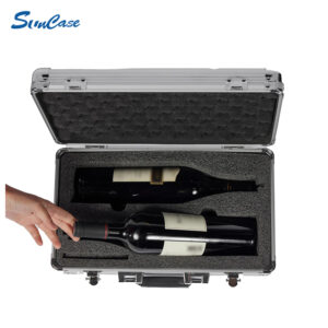 Two-Bottle Wine Aluminum Carrying Case Wine Packaging Box