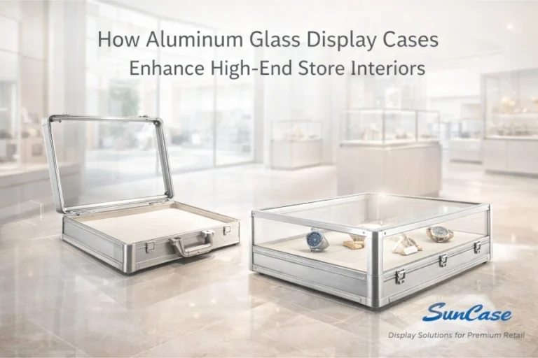 Aluminum Glass Display Cases High-End Store Interiors