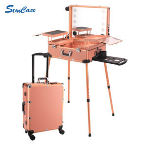 LED Makeup Artist Trolley Case (5) LED Makeup Artist Trolley Case -ROSE GOLD