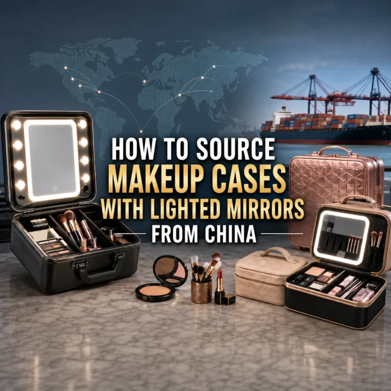 Sourcing guide for makeup case with lighted mirror from China showing supply chain overview manufacturer evaluation OEM customization options quality control checkpoints and shipping methods for B2B buyers