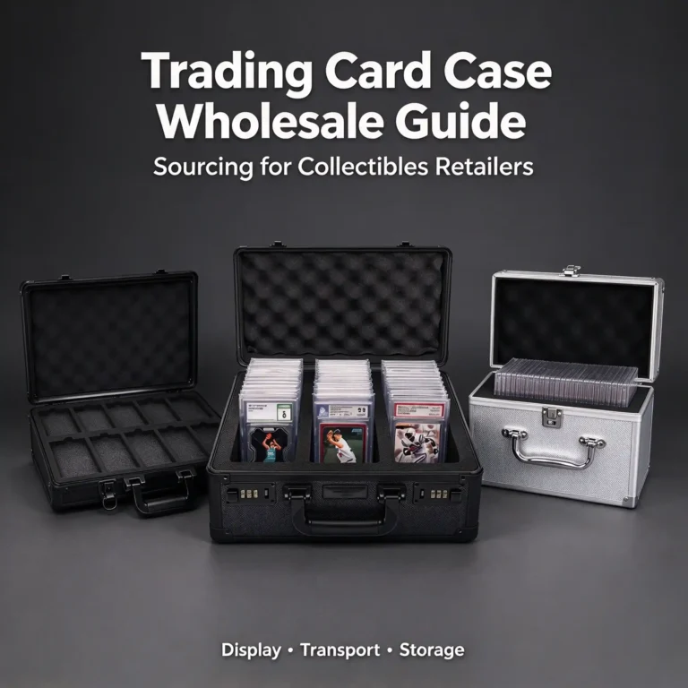 Black and silver aluminum trading card cases for display, transport and storage