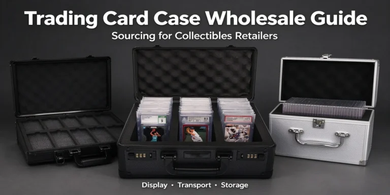Black and silver aluminum trading card cases for display, transport and storage